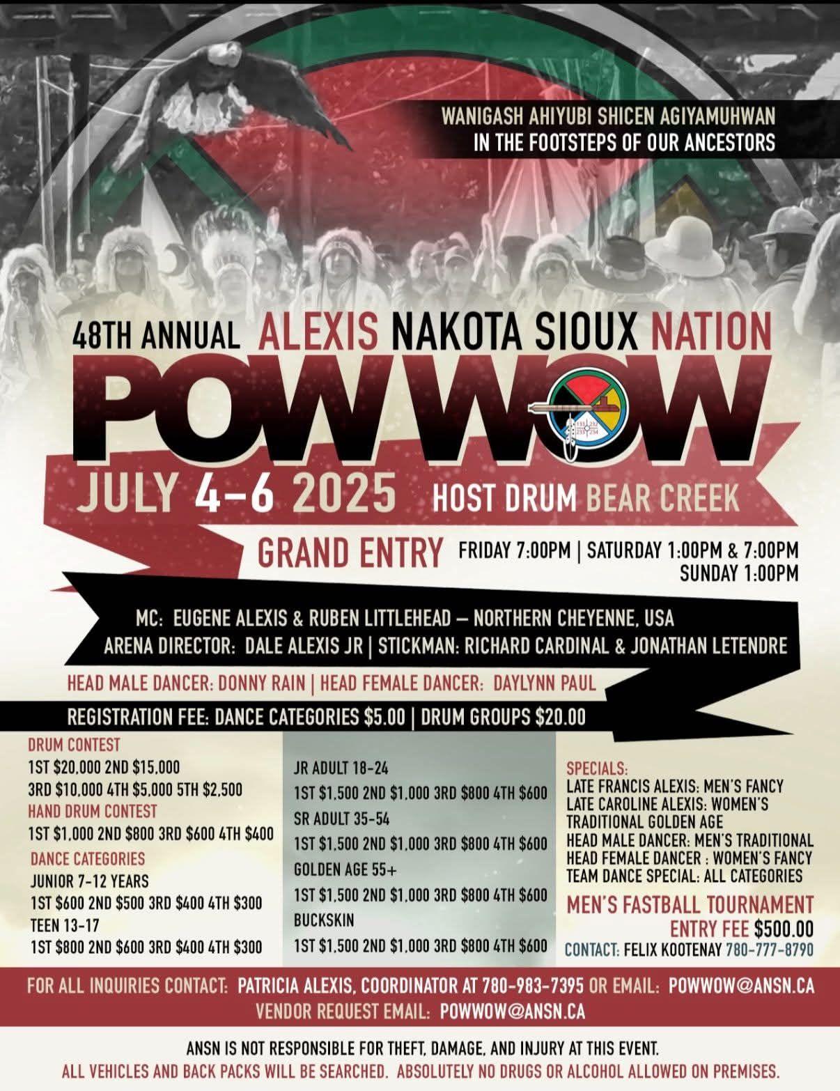 Alexis Nakota Sioux Nation Pow Wow Alexis Nakota Sioux Nation Pow Wow poster.